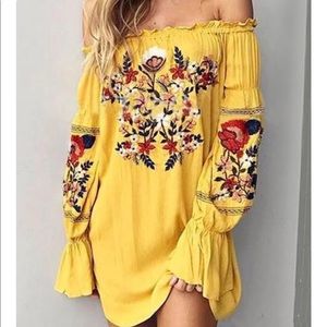Bohemian floral print shirt/dress